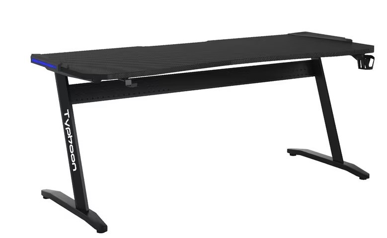 Elite Typhoon Gaming Desk Black-Blue Auction (0006-2187227) | Grays ...