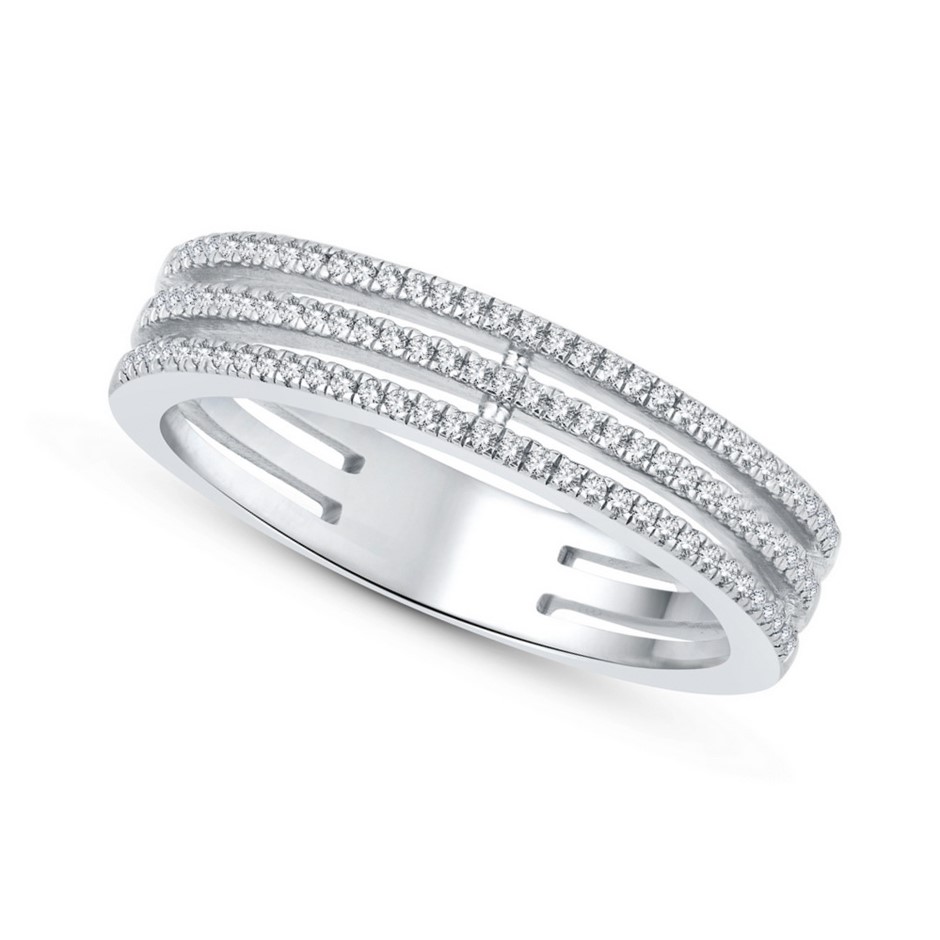 9ct White Gold 0.15ct Diamond Ring main image 1