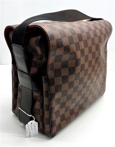 Louis Vuitton Mens Damier Ebene Canvas Naviglio Shoulder Messenger Bag  Auction