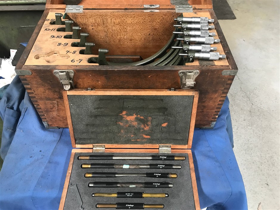 1x Mitutoyo Imperial Outside Micrometer Set Auction (00483024380