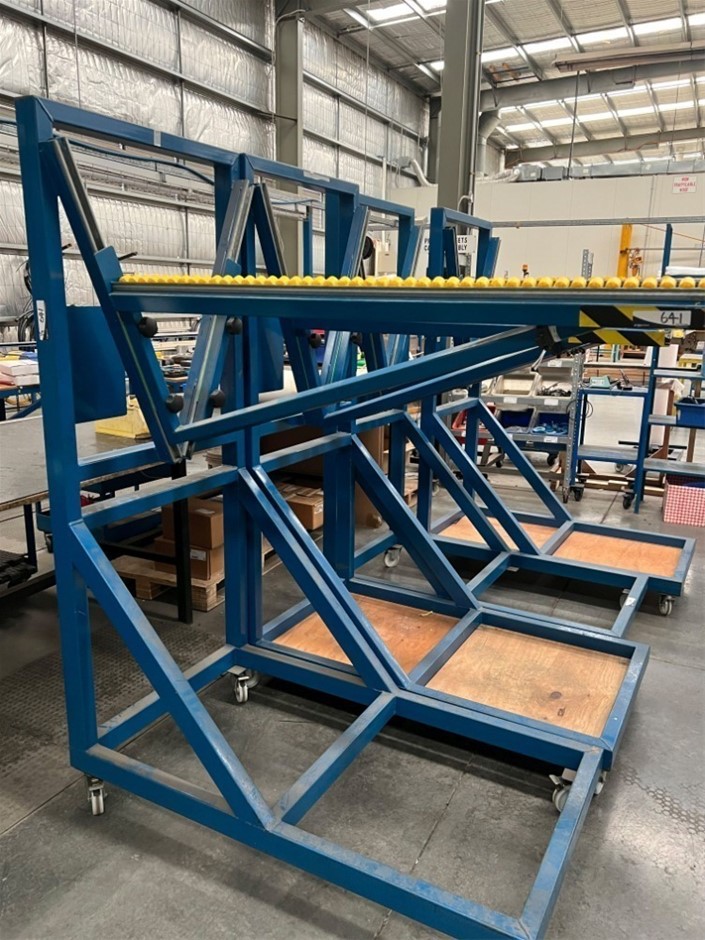 Steel fabricated mobile roller cable storage racks Auction (0641 ...