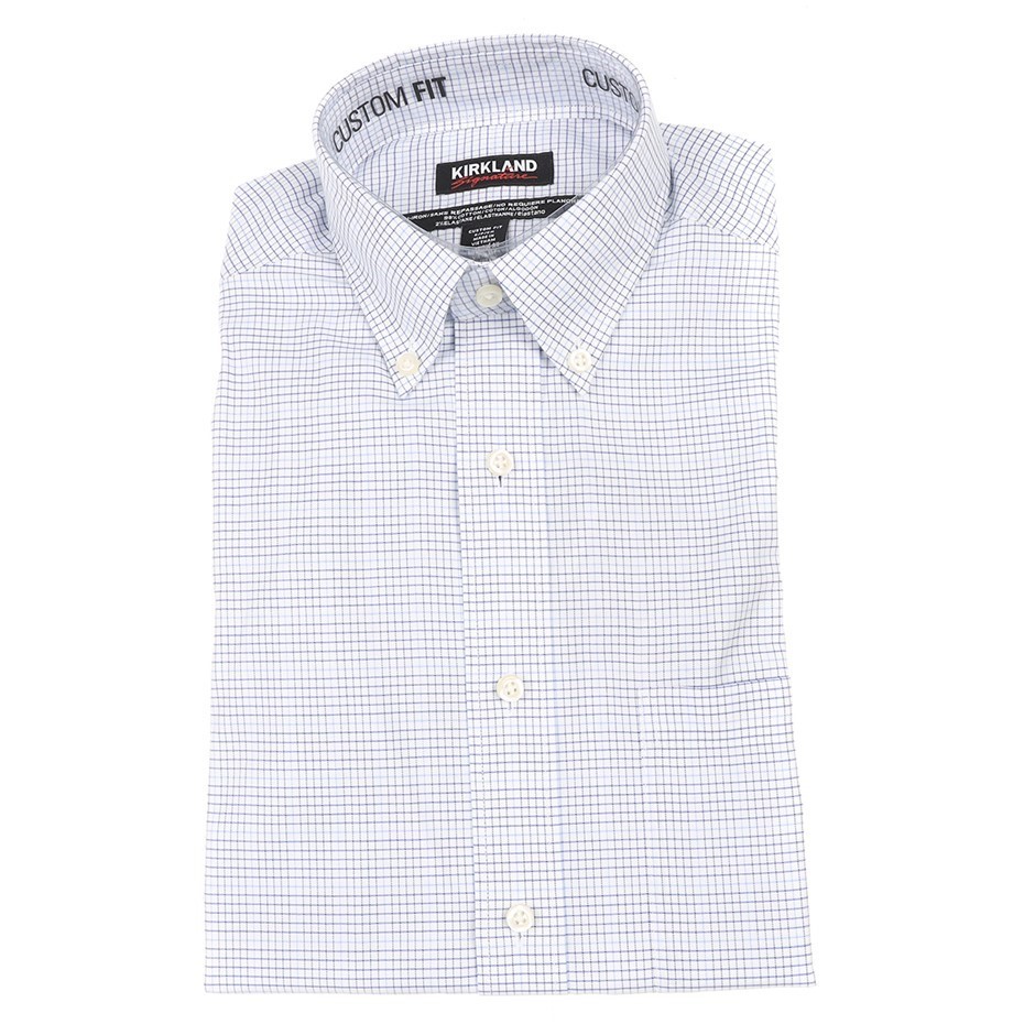 SIGNATURE Men's Short Sleeve Sport Shirt, Size S, Cotton/Elastane, White Ch