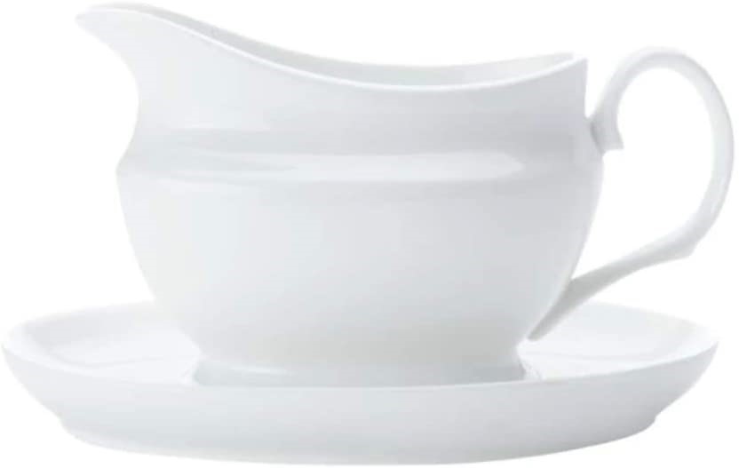 MAXWELL & WILLIAMS  White Basics Gravy Boat & Saucer 500ml. NB: Gravy Boat