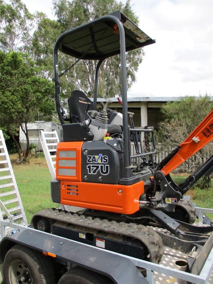 2022 Hitachi ZX17U-5A Mini Excavator & Tilt Trailer Auction