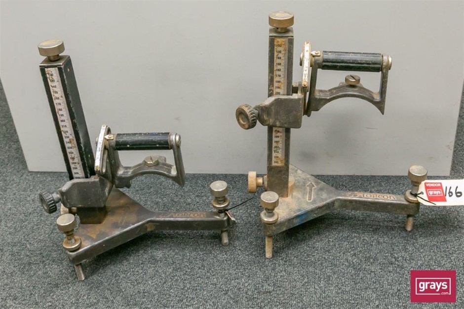 Topcon, 2x Pipe Laser Trivet Stands Auction (00713024607) Grays Australia