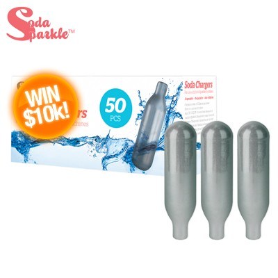 50x CO2 Disposable SodaSparkle Soda Char