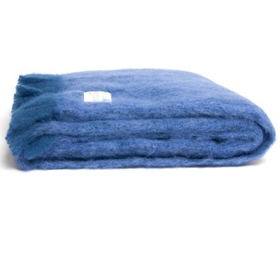 Buy St Albans Bluebird Pure Mohair Throw Rug Blanket ...