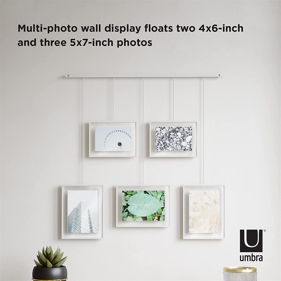 UMBRA Exhibit Picture Frame Gallery Set Adjustable Collage Display for