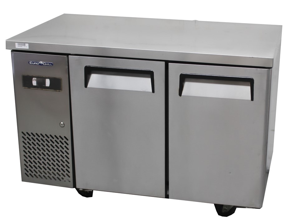EURO CHILL UNDER COUNTER 2 DOOR STAINLESS STEEL FRIDGE Auction (0060 ...