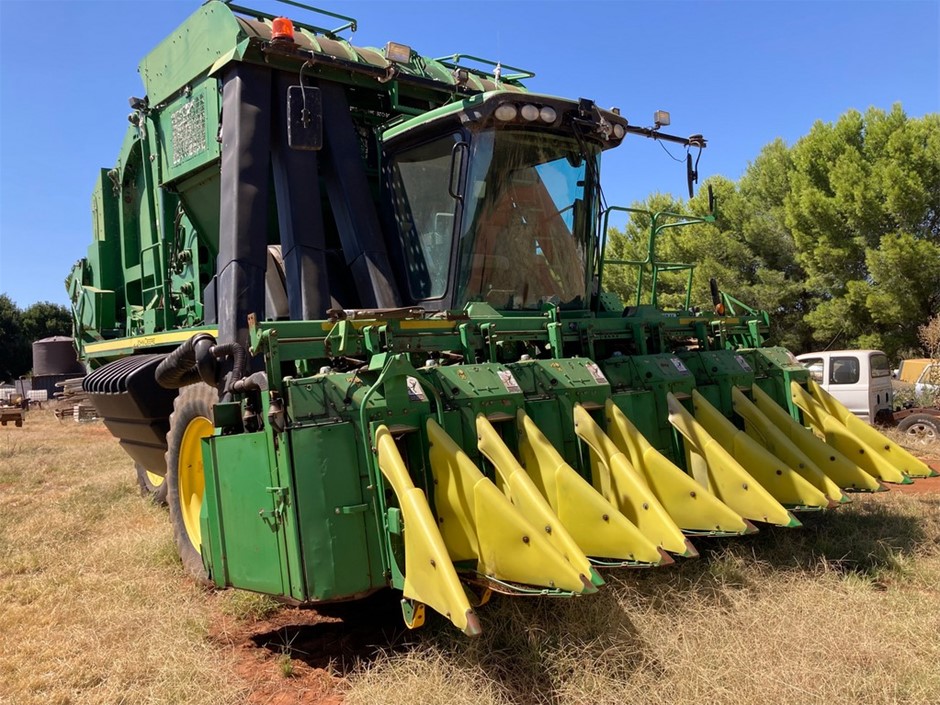 John Deere Cotton Harvester, Trailer and More