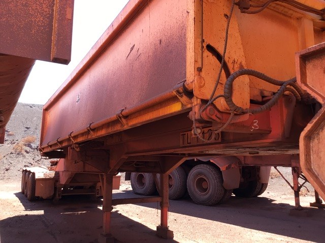 3mtr Off Road “A” Section Quadaxle Side Tipper Trailer