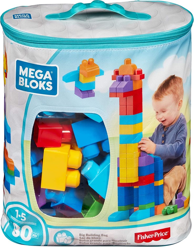 MEGA BLOKS First Builders Big Building Bag, 80Piece (Classic