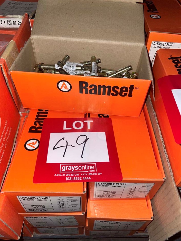 15 Boxes (750pcs aprox) Dynabolt Plus Anchors
