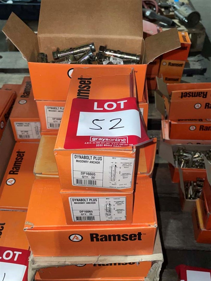 12 Boxes (600pcs aprox) Dynabolt Plus Anchors