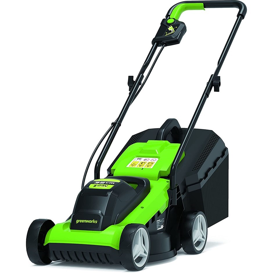 GREENWORKS 24V Cordless 33cm Lawn Mower, Skin Only.