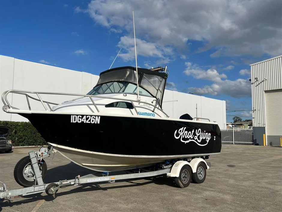 2007 TABS 6.1 HALF CABIN BOAT, 150HP MERCURY VERADO FOUR STROKE Auction