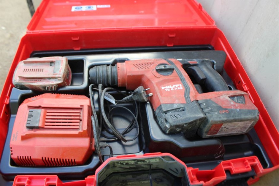 Hilti TE 6A22 Cordless Rotary Hammer Drill with Poly Case Auction