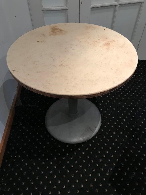 1 x Felt Topped Round Table Auction (0019-3025371) | Grays Australia