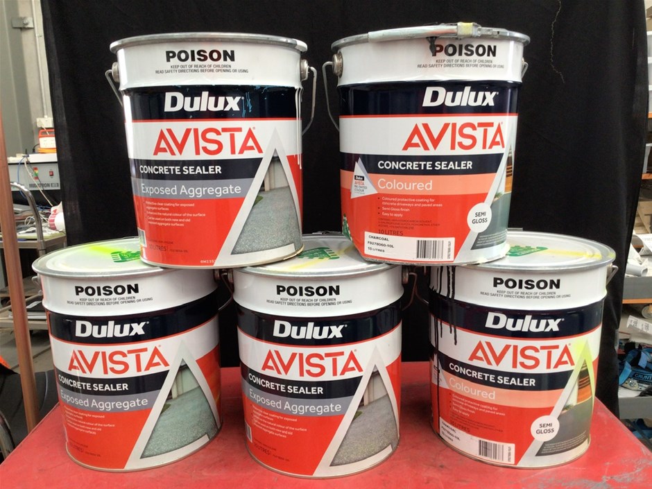 5 x Assorted 10 Litre Tins of Dulux Avista Paint Auction (00443024984