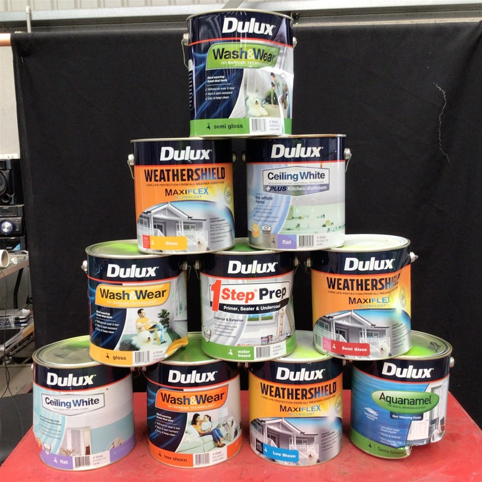 39 x Assorted 4 Litre Tins of Dulux Paint Auction (00623024984