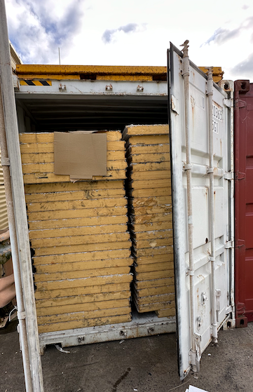 40` Shipping Container, White #1, Full of old Panels, Free panels or ...