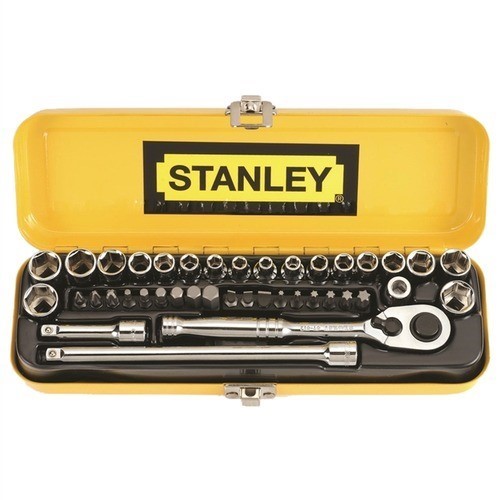 STANLEY 40pc Socket Set, 1/4" Drive, Imperial and Metric. NB: This is a ret