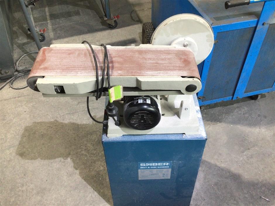 Saber belt deals and disc sander