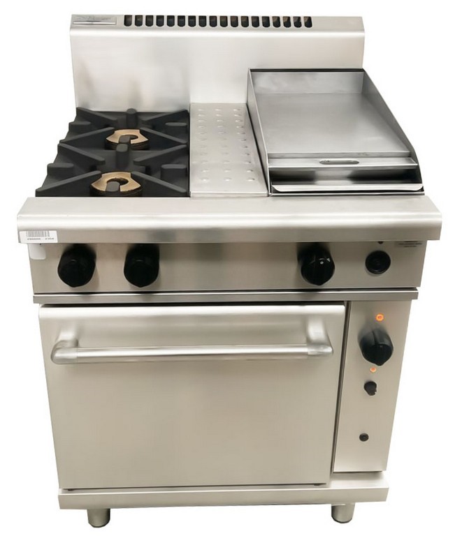 WALDORF 800 SERIES GAS COMBINATION 2 BURNER STOVE WITH FAN FORCED OVEN