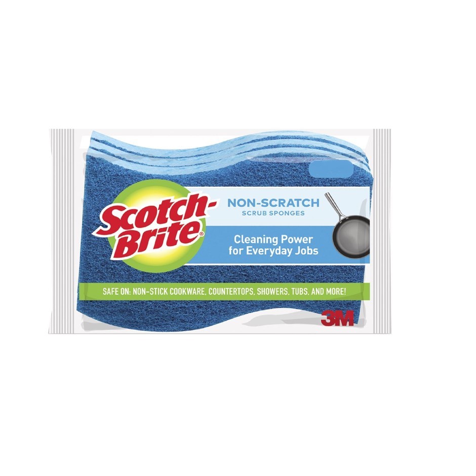 24 x SCOTCH BRITE Non Scratch Scrub Sponge, Blue. Buyers Note - Discount F