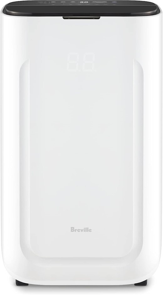 BREVILLE The Smart Dry 2-in-1 Viral Protect Dehumidifier, White.