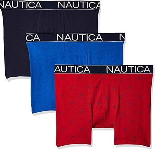 2 x NAUTICA Men's 3pk Trunks, Size S, Cotton/Elastane, Blue/Red/Navy. Buye  Auction (0192-5053406)