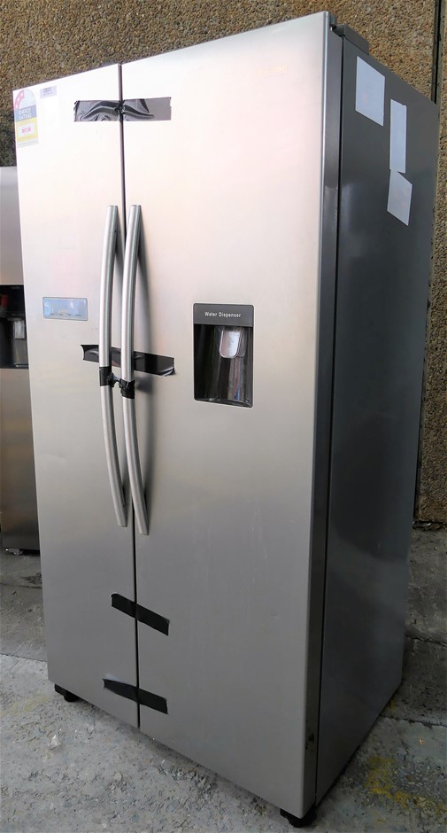 Hisense 624L Side by Side Fridge / Freezer HR6SBSFF624SW Auction (0006