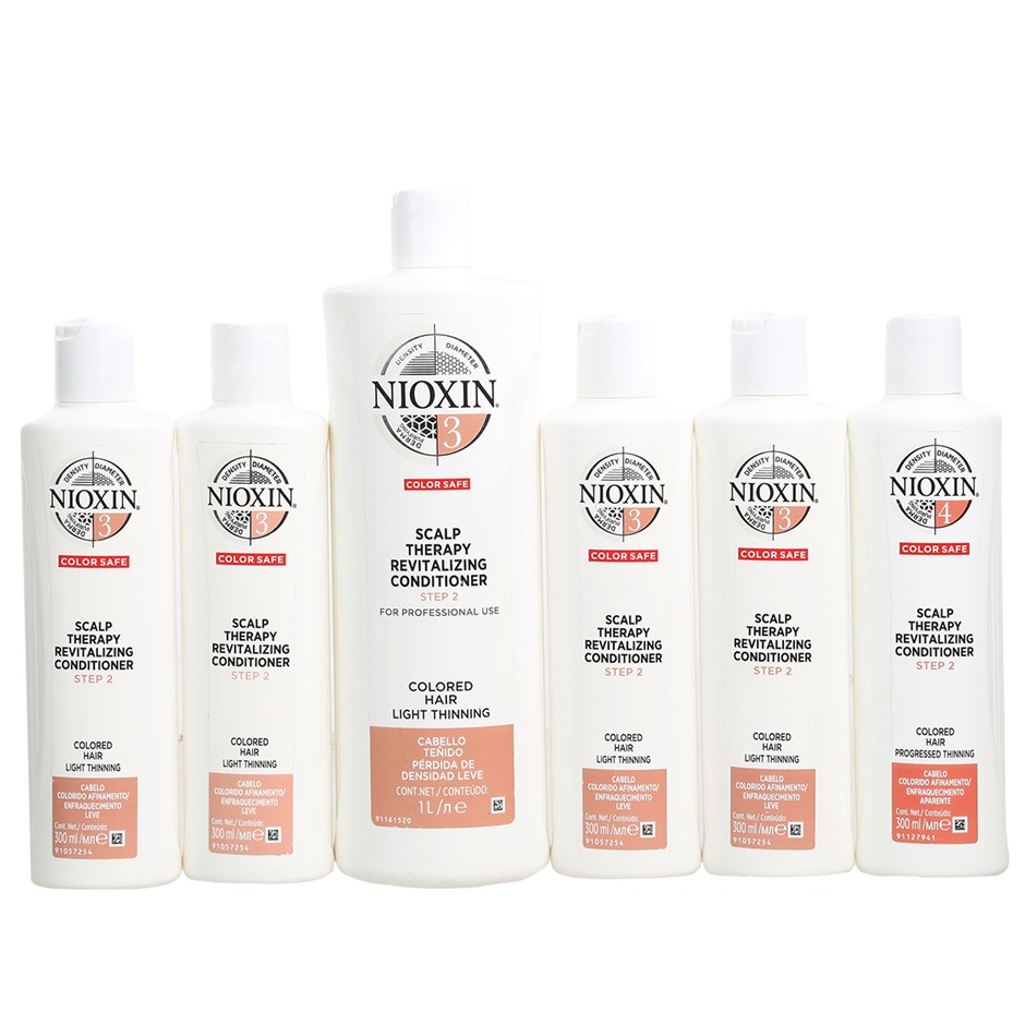 6 x NIOXIN System 3 Scalp Therapy Revitalising Conditioners, Incl: 1x ...