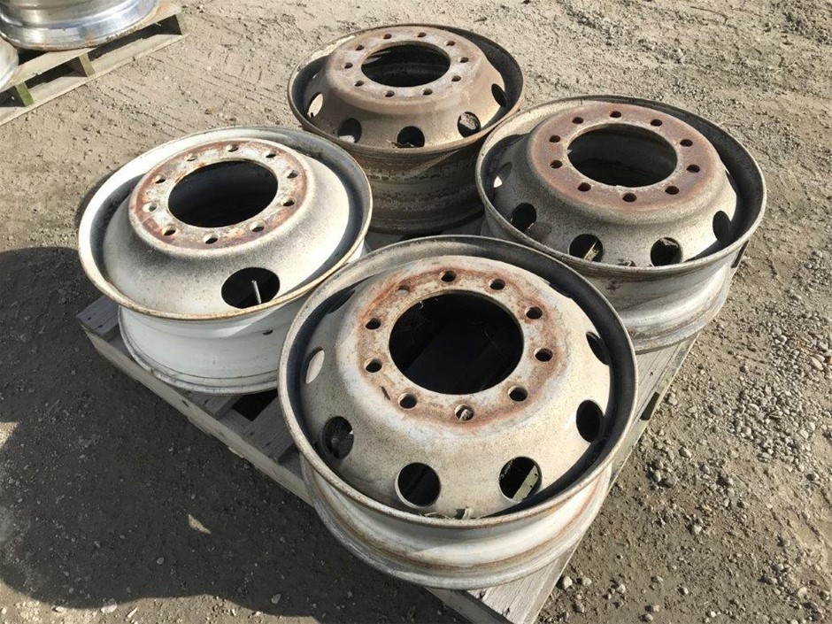 4 x Steel Truck / Trailer Rims Auction (0051-3026117) | Grays Australia