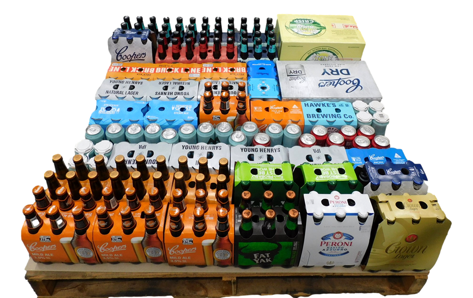 Pallet of Approx 300 Cans and Bottles of Assorted Beer Auction (0004