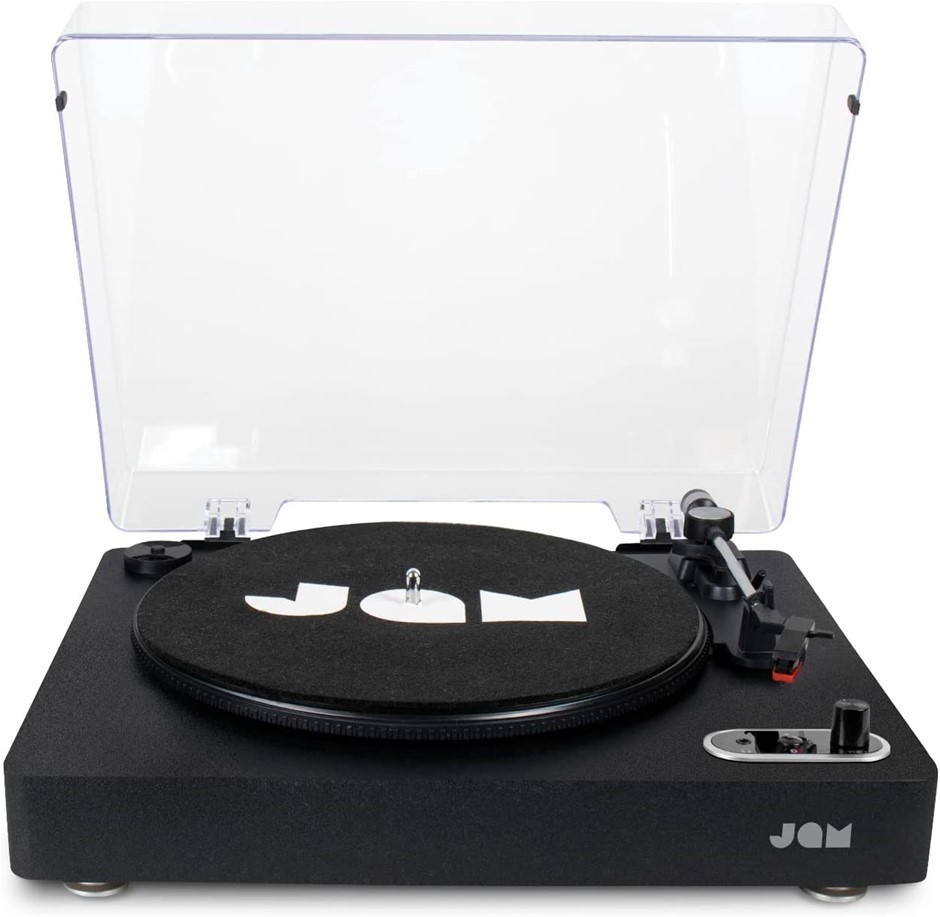 JAM Spun Out Bluetooth Turntable, Vinyl Record Player, 3 Belt Drive for Sup