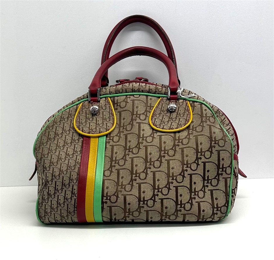 Christian Dior Trotter Rasta Bowling Bag Auction (00732554398) Grays