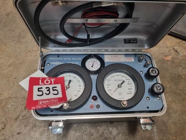 Pressure Guage tester, Metron USA model 350 in metal case Auction (0535 ...