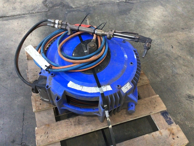 Oxygen/Acetylene Hose Reel with Welding Torch Auction (0072