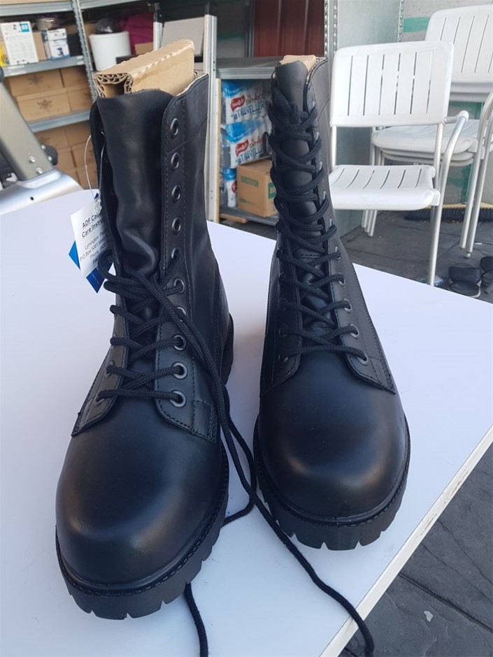 Combat Boots, Cadet Boots, Lymington Pacific P/L, Black, Auction (0142 ...