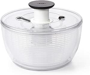OXO Good Grips Large Salad Spinner, 6.22 Qt., White.