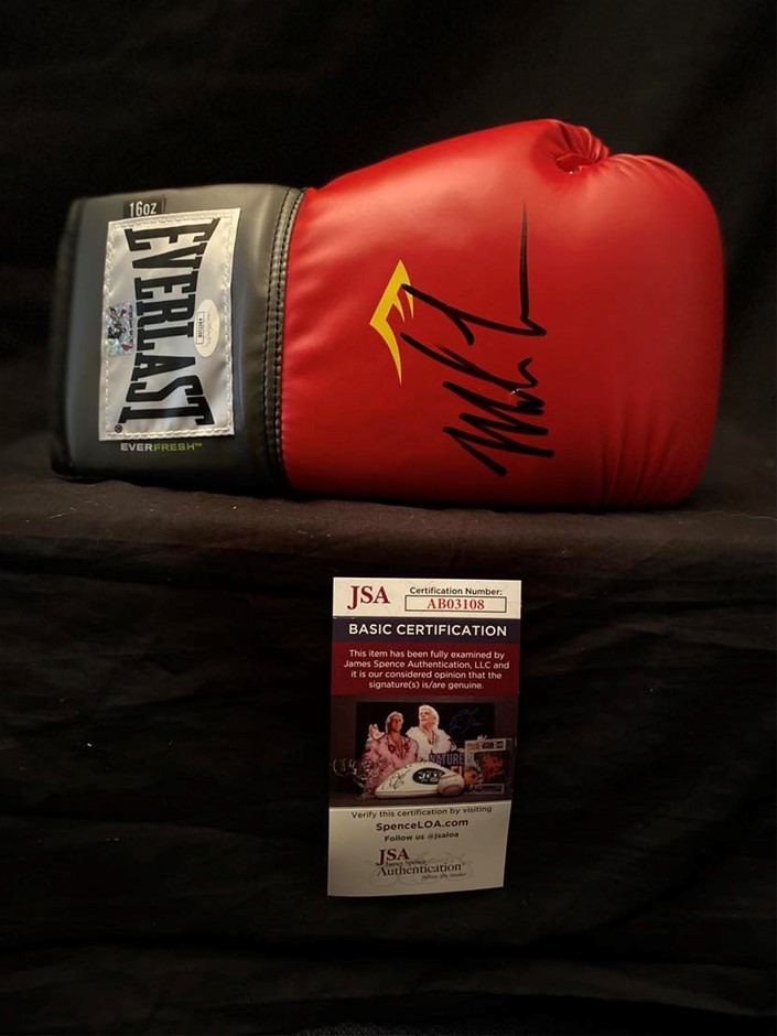 Mike Tyson Signed Mini Boxing Gloves