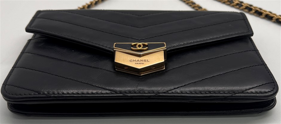 Chanel chevron medal online flap bag