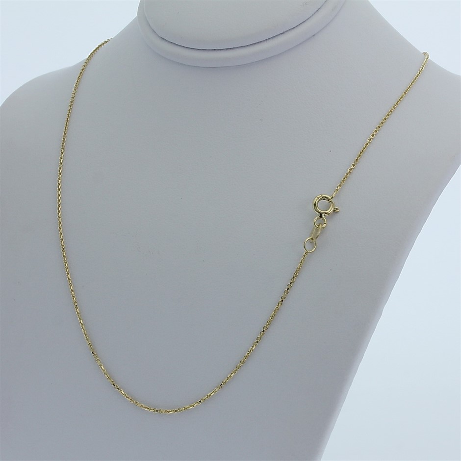 Genuine Italian 9 Karat yellow Gold 55 cm chain necklace Auction (0010 ...
