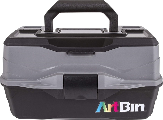 ARTBIN 2-Tray Art Supply Box, Portable Art & Craft Organizer with