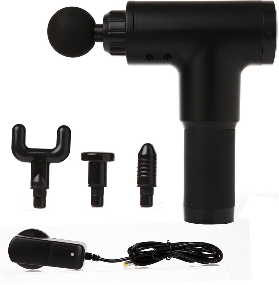 FITSMART Cordless Massage Gun with LCD Display, 6 x Vibration Modes & 4