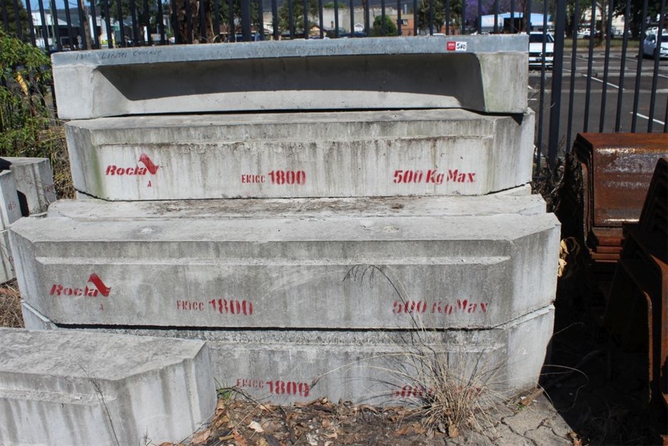 Rocla 17x Concrete Concave Lintels Auction (0540-5054433) | Grays Australia