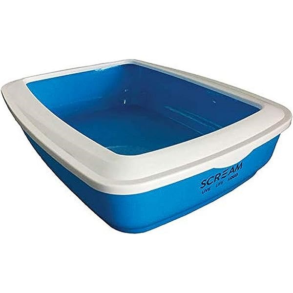 ZEEZ Birba Litter Tray, Colour Light Blue, Dimensions 56x39x21cm. NB