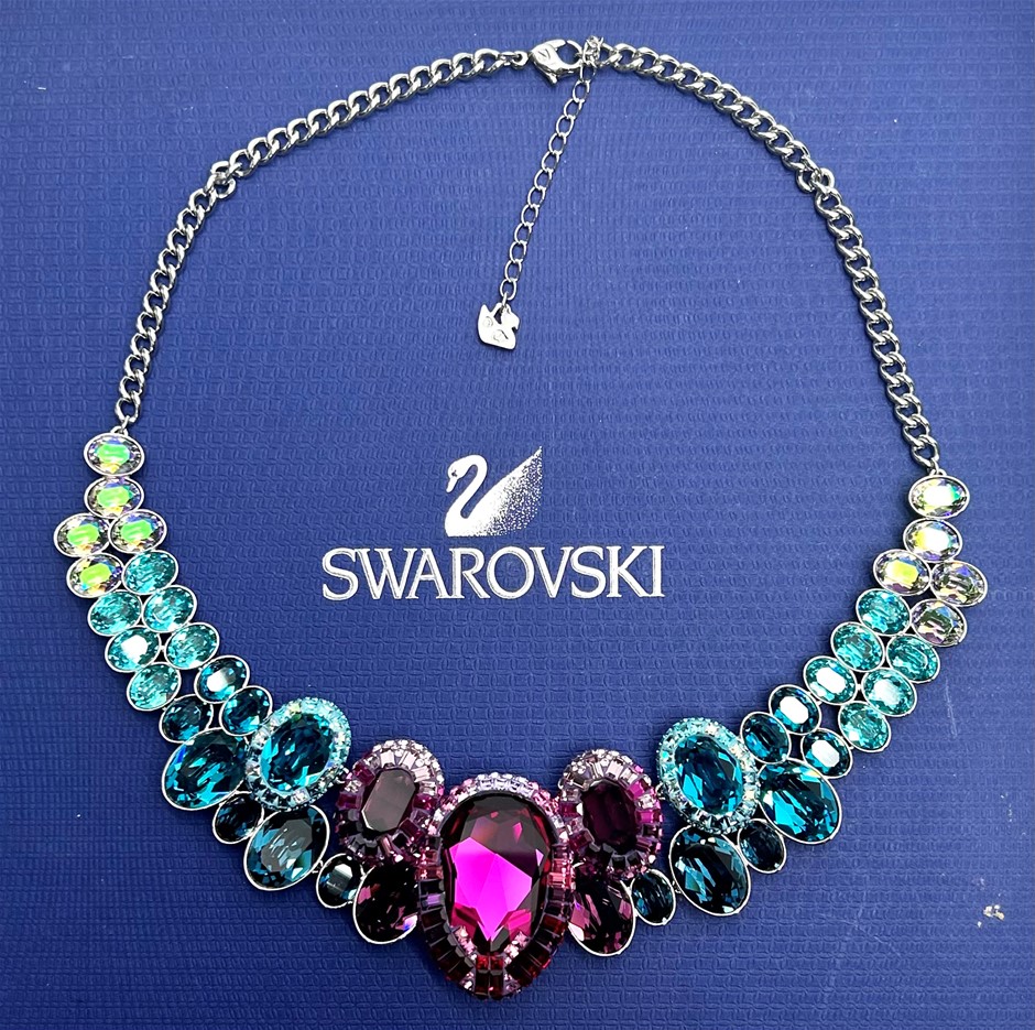 Swarovski Eminence Multi Colour Crystal Necklace Auction (00092556341