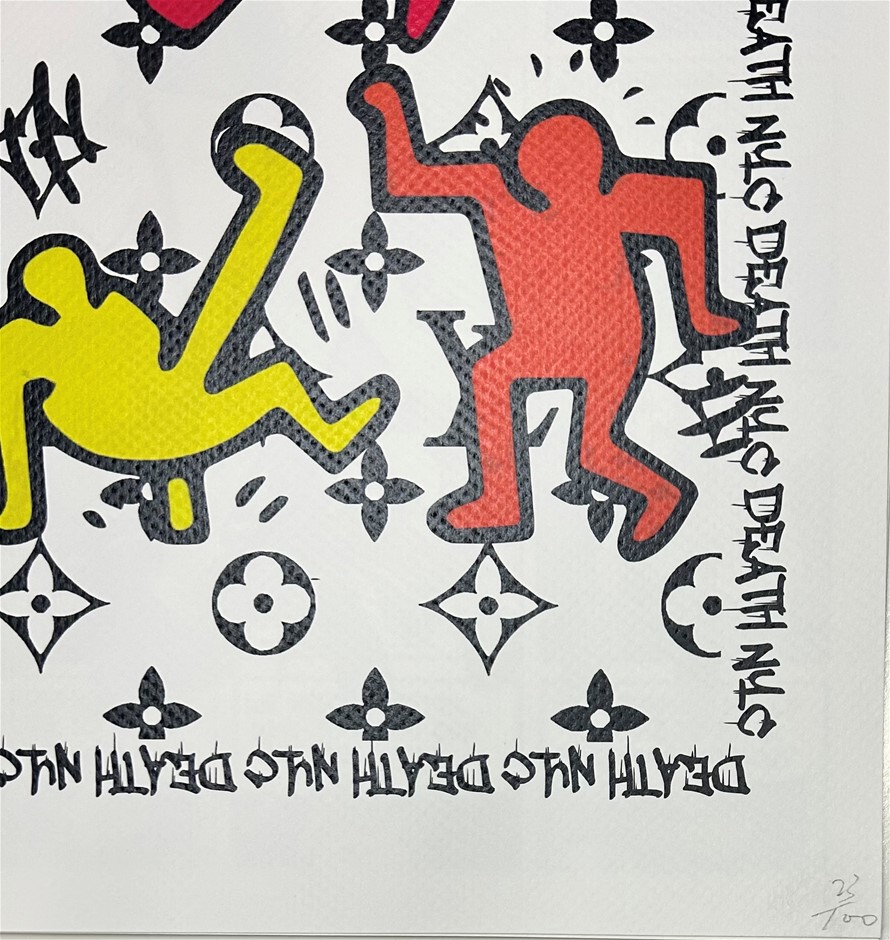 Death NYC ART PRINT Ltd Edルイヴィトン/背景油絵 Death NYC ART PRINT Ltd Edルイヴィトン/背景油絵